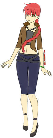 A drawing of my other OC, Emily